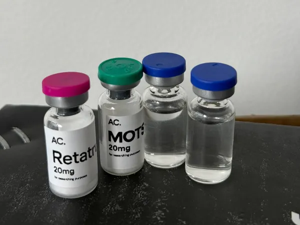 Customer photo: Four vials, as received